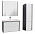 Комплект мебели 80 см Roca Ronda белый глянец/антрацит + шкаф-пенал правый