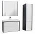 Комплект мебели 80 см Roca Ronda белый глянец/антрацит + шкаф-пенал правый